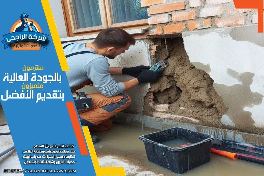 كشف تسرب المياه خلف الجدران في سيهات